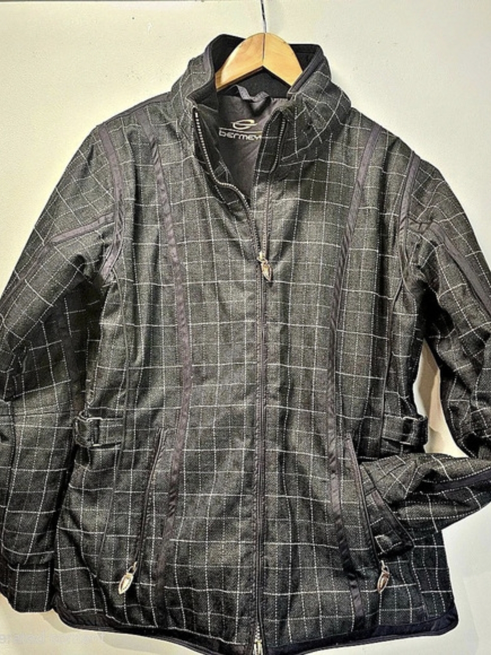 Obermeyer Womens 10 Wool Blend Plaid Ski Jacket Herringbone Winter Après Ski